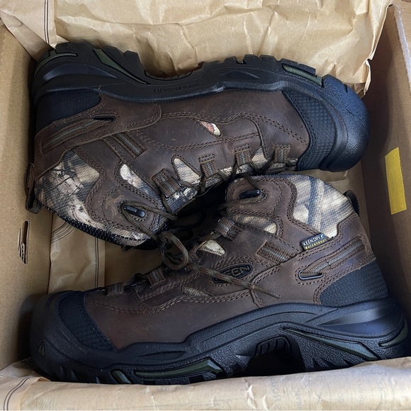 Keen Men's Braddock Mid WP Soft Toe Brown Leather Work Hiking Boots Size 9.5 NIB - Picture 13 of 15